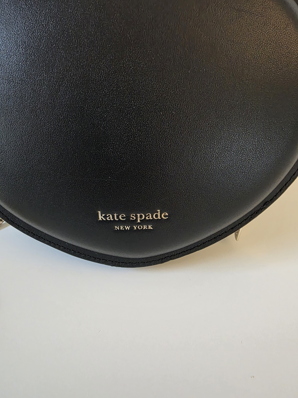 Kate Spade Meow Cat Crossbody Black Leather Chain Bag - Picture 5 of 13